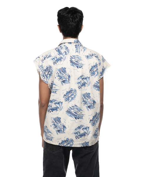 1950s Chad Marlboro Heavy Cotton Beach Shirt