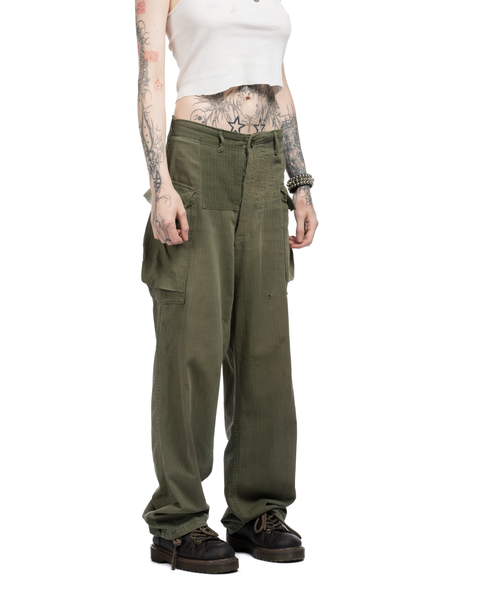 50s HBT Utility Trousers - 29" x 29.5"