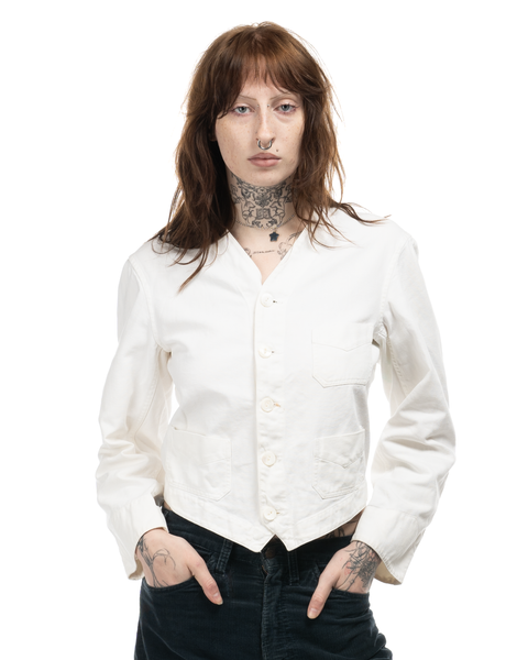 1940s Can't Bust 'Em Pearl-Button Engineer Style Jacket