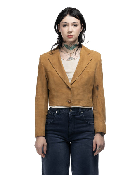 60's Cropped Fit Suede Jacket - Small