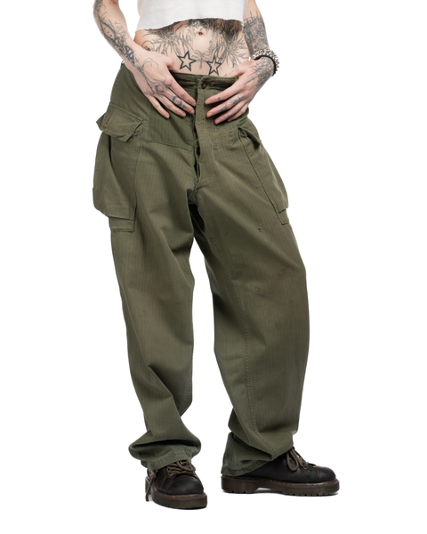 50s HBT Utility Trousers - 29" x 29.5"