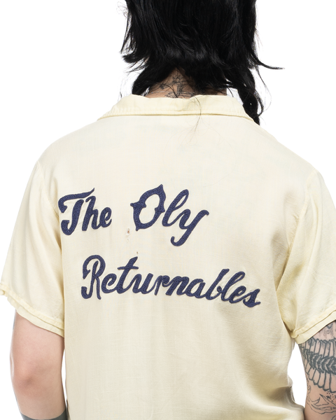 60s Olympia Rayon Bowling Shirt - Medium