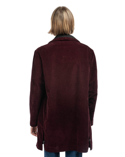 60's Plum Corduroy Coat - Large