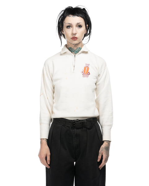 1940s Collegiate Quarter-Zip Sweatshirt