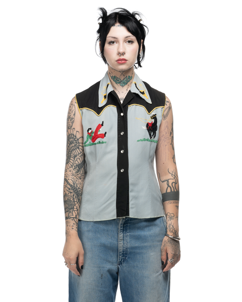 1950s Gabardine Western Shirt