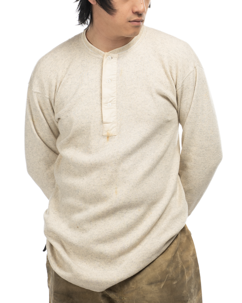 1940s Penney's Wool Henley Thermal