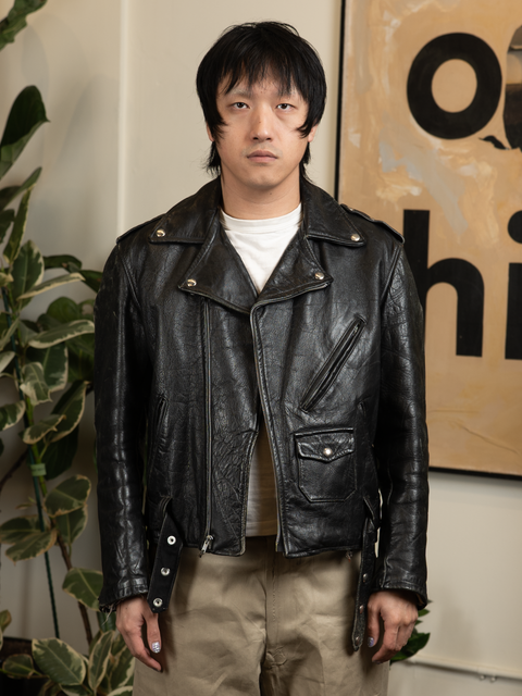 1960s Leather Moto Jacket
