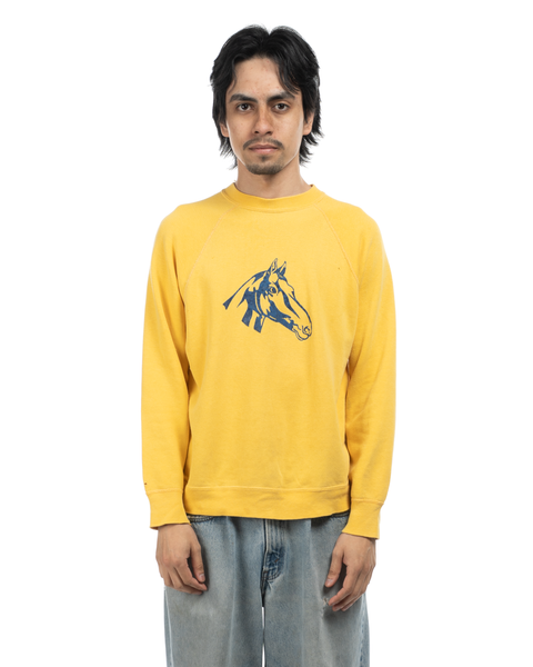 1960s Flock Print Horse Crewneck