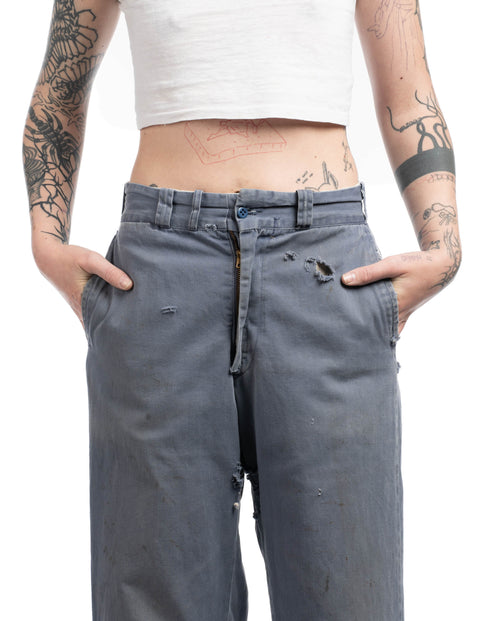 50's Cotton Trousers - 27" x 28"