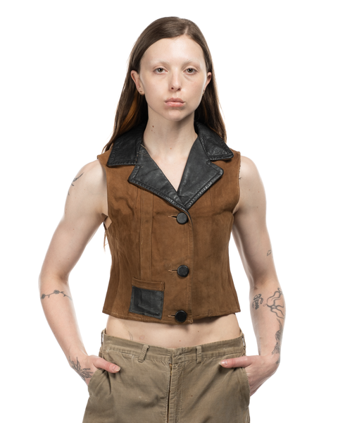1970s Leather Vest