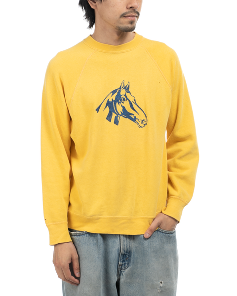 1960s Flock Print Horse Crewneck