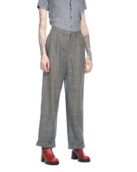 1940s Plaid Wool Trousers