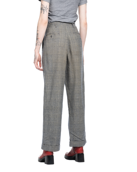1940s Plaid Wool Trousers