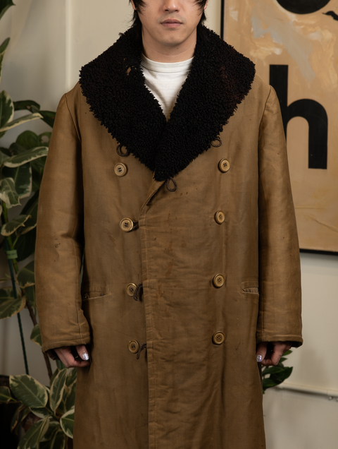 1930s Fur-Lined Barn Coat