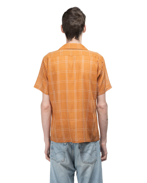 60's Grid Loop Collar Shirt - XL