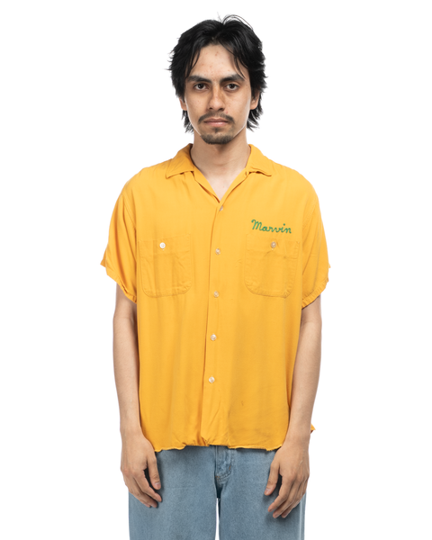 1960s Chain-Stitched Rayon Bowler