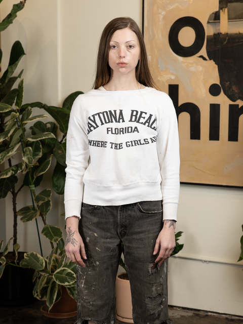 1950s Daytona Girls Single V Crewneck