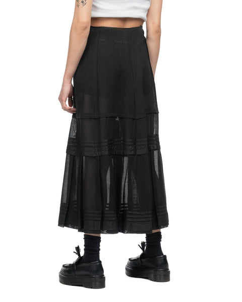 Antique Sheer Silk Skirt - 25" x 28"