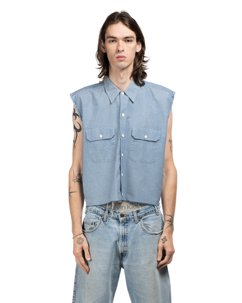 1990s Cropped Work Shirt