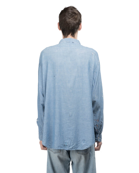 60's Thrashed & Repaired Big Mac Chambray - XXL