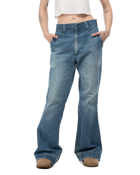 1970s Flared Denim Trousers