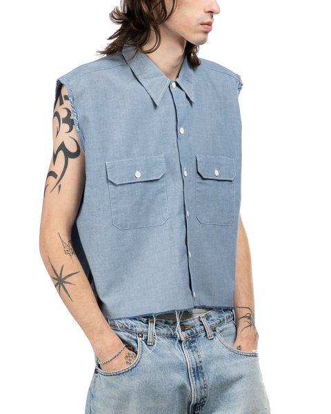 1990s Cropped Work Shirt