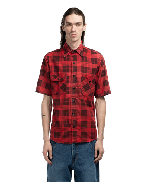 1960s Soft Plaid Button-Up Shirt