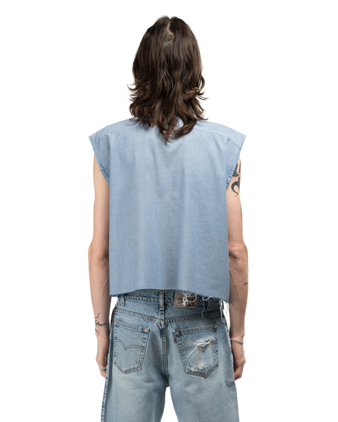 1990s Cropped Work Shirt