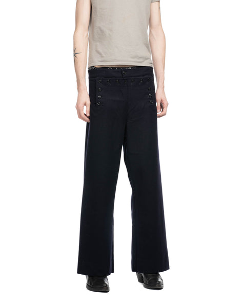 50's Wool Sailor Trousers - 34" x 30"