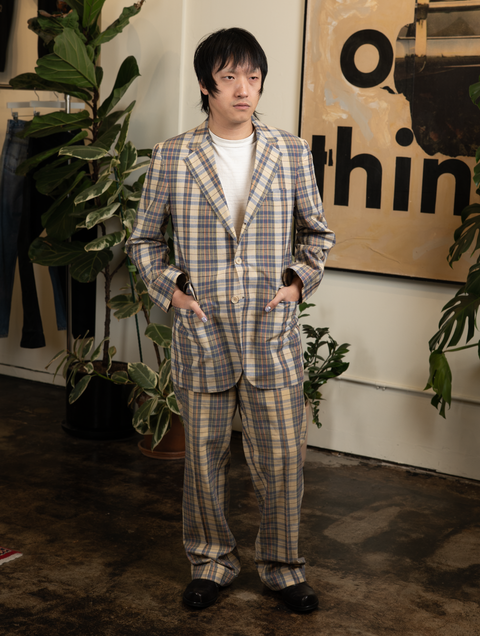 1960s Indian Madras Plaid Suit