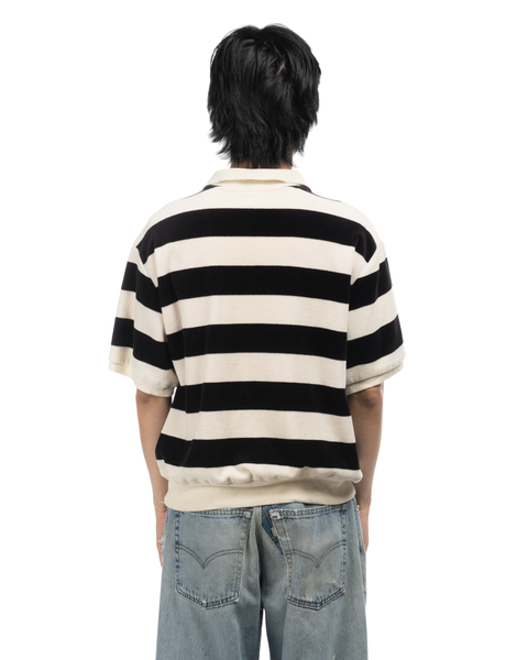 1960s Striped Velvet Collared Sweatshirt