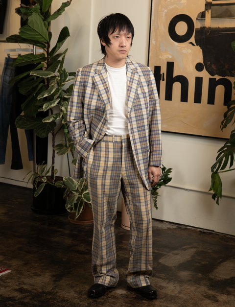 1960s Indian Madras Plaid Suit