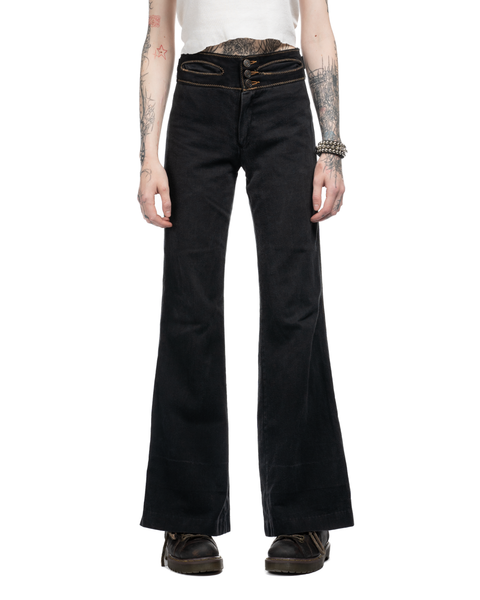 70s Flared Side Buckle Trousers - 24" x 31.5"