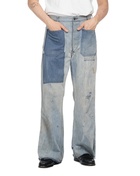 60's Thrashed & Repaired Sailor Dungarees - 30" x 27"