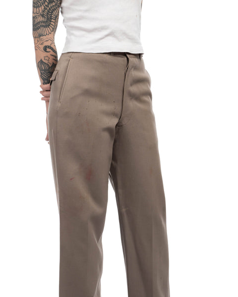 1960s Thrashed Wool Trousers