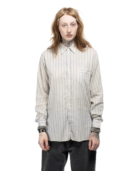 1930s Striped Button-Up