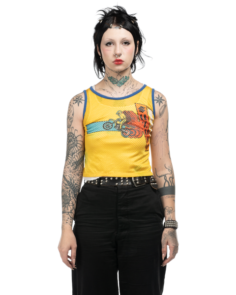 1980s QT Mesh Moto Tank