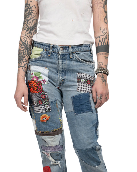 80's Patchwork Levi's Flares - 30" x 28"