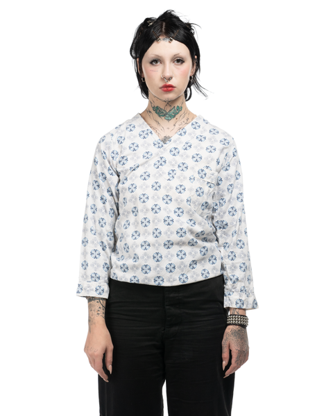 1960s Patterned Pajama Top