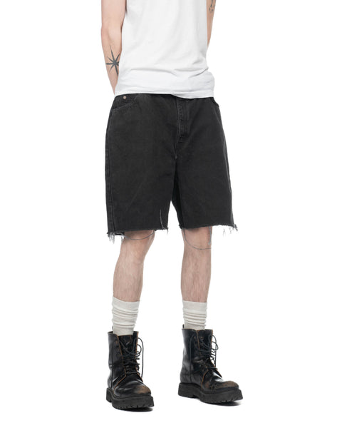 90's Baggy Black Levi's Shorts - 34" x 8”