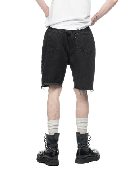 90's Baggy Black Levi's Shorts - 34" x 8”