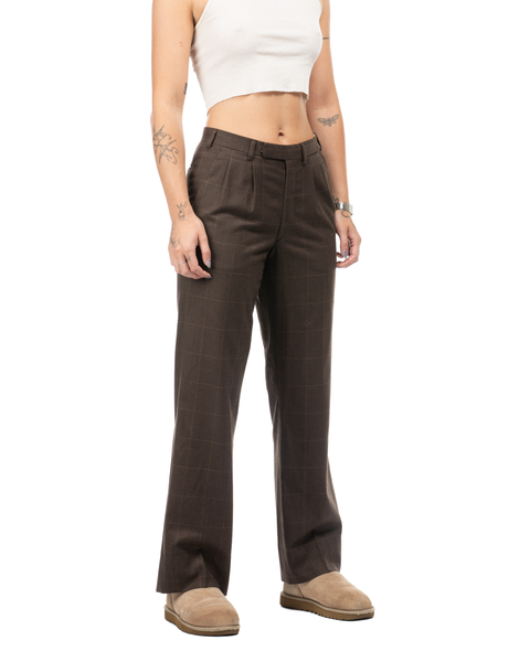 1970s Pleated Plaid Trousers