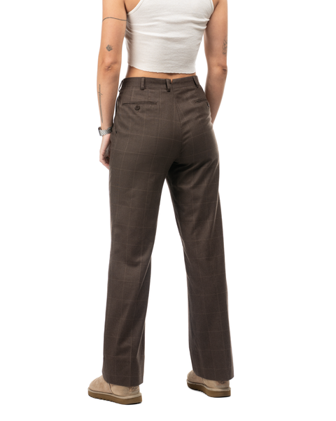 1970s Pleated Plaid Trousers