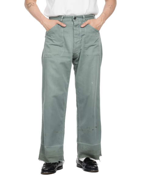 50's Sage Green Utility Trousers - 30" x 26"