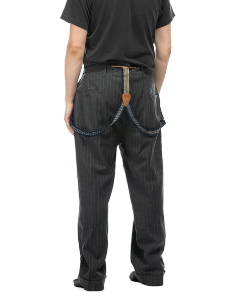 1940s Pinstripe Wool Trousers