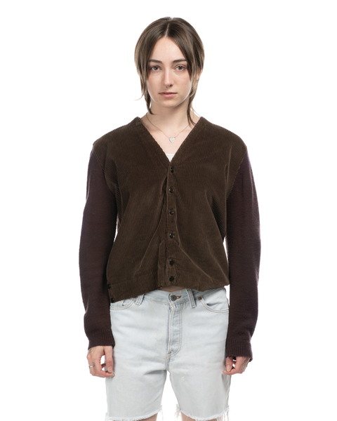 1960s Corduroy Paneled Cardigan