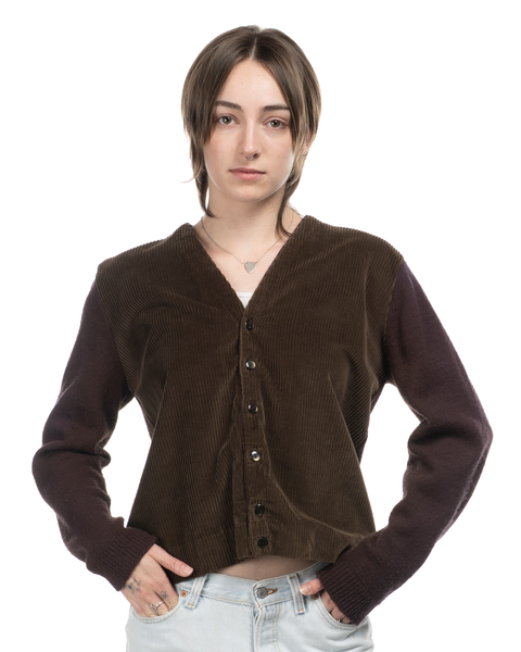 1960s Corduroy Paneled Cardigan