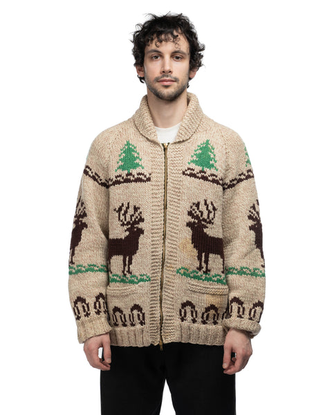 1960s Elk Pattern Cowichan Sweater