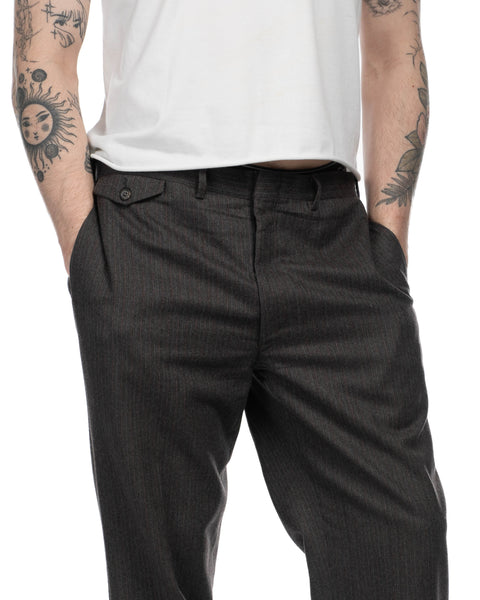 60's Striped Watch Pocket Trousers - 35" x 28"
