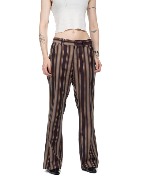 70s Striped Flared Trousers - 31" x 30"